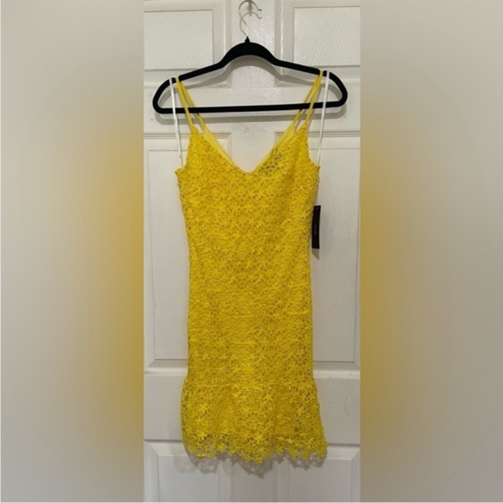 Lulus Call For A Toast Dress In Yellow. Women’s size XS
